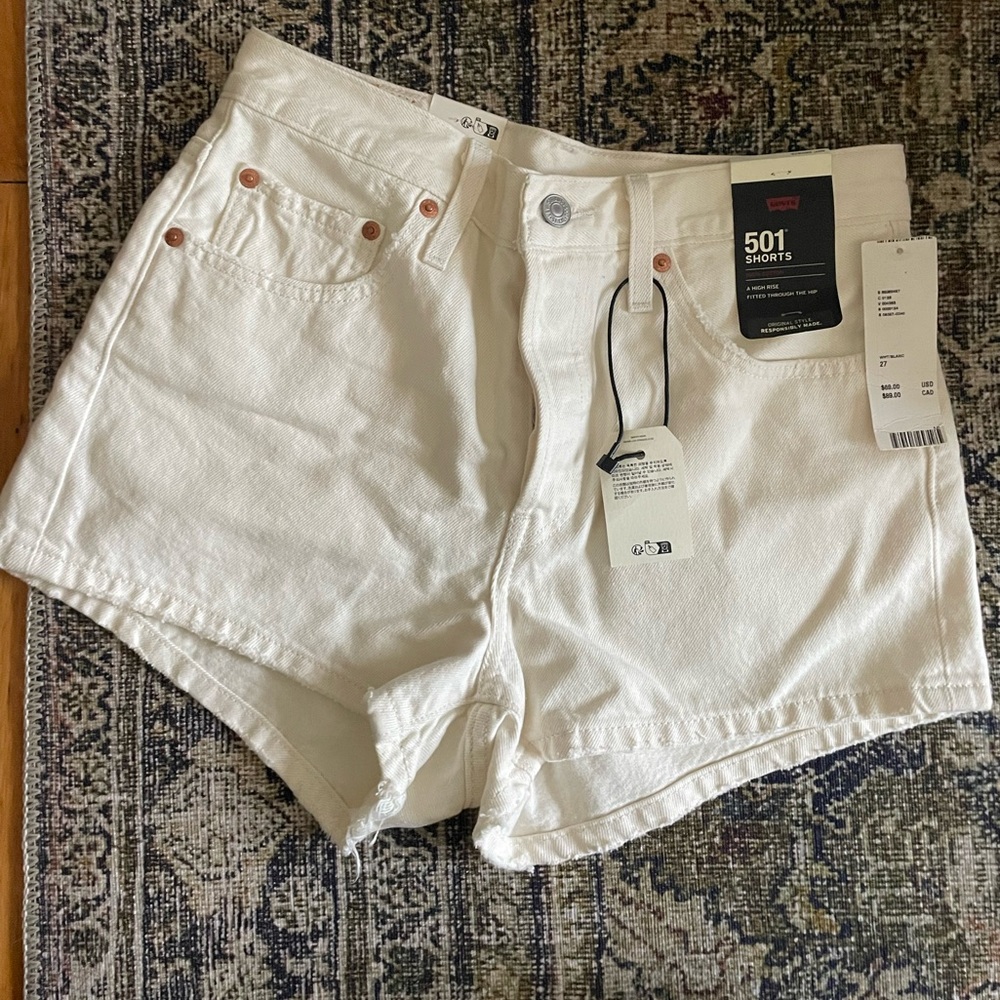 501 Brand New White shorts